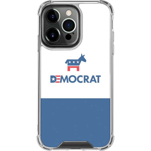 Democrat Blue And Red iPhone 14 Pro Clear Case